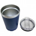 12 Oz Stainless Steel Drink Tumbler with Sliding Sip Lid in Navy Blue 12 Oz Stainless Steel Drink Tumbler with Sliding Sip Lid in Navy Blue