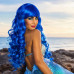 Long Wavy Blue Mermaid Costume Wig Long Wavy Blue Mermaid Costume Wig