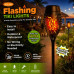 Pinnacle Brands Solar Waterproof Flashing Tiki Light with Dancing Flame Effect in Display