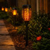 Pinnacle Brands Solar Waterproof Flashing Tiki Light with Dancing Flame Effect in Display