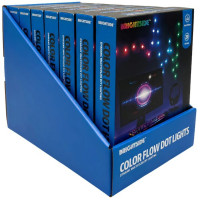 Brightside 20 Foot Sound Reacting RGB LED Color Flow Dot Lights with Remote in PDQ Display
