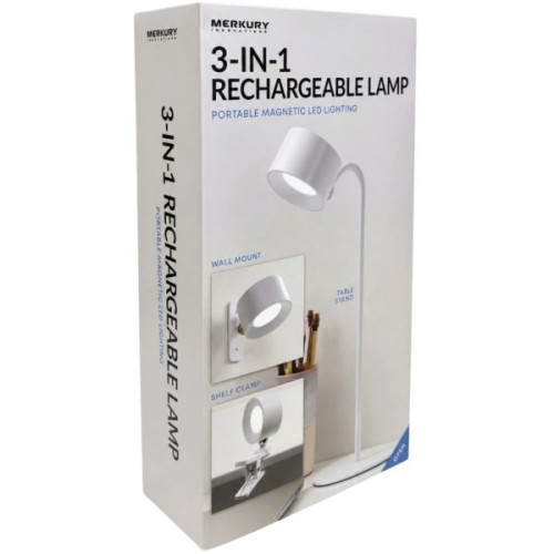 Merkury 3-in-1 Rechargeable Wireless LED Portable Magnetic Lamp