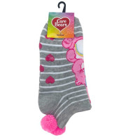 2 Pair Care Bears No Show Gripper Socks Size 9–11