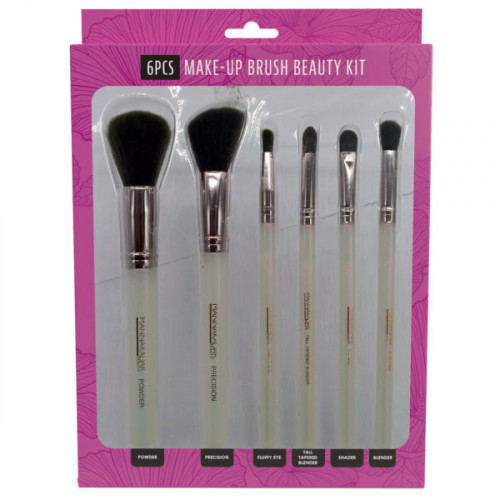 6 Piece Iridescent Handle Make-Up Brush Beauty Kit 6 Piece Iridescent Handle Make-Up Brush Beauty Kit