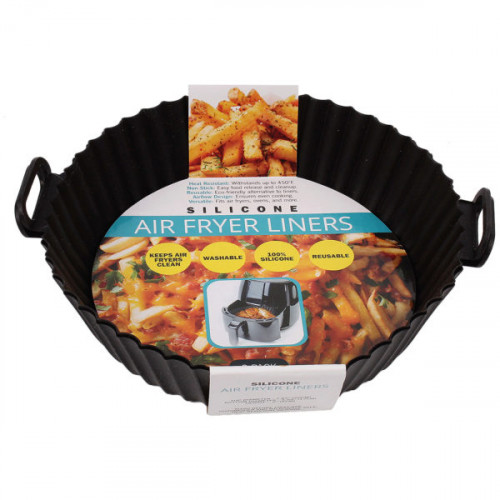 2 Pack Round Heat Resistant Air Fryer Silicone Liners 2 Pack Round Heat Resistant Air Fryer Silicone Liners