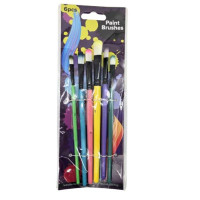 6 Piece Filbert Tip Art Brush Set