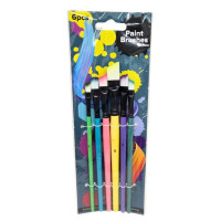 6 Piece Angular Head Art Brush Set