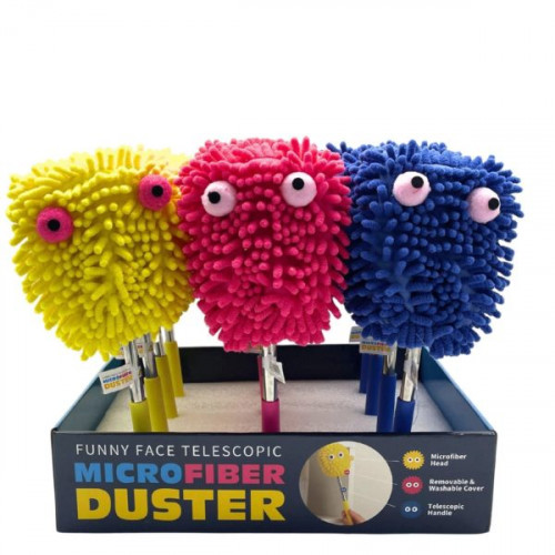 Funny Face Telescopic Microfiber Duster in Display