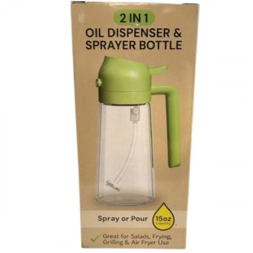2 in 1 Oil Dispenser and Sprayer Bottle 2 in 1 Oil Dispenser and Sprayer Bottle