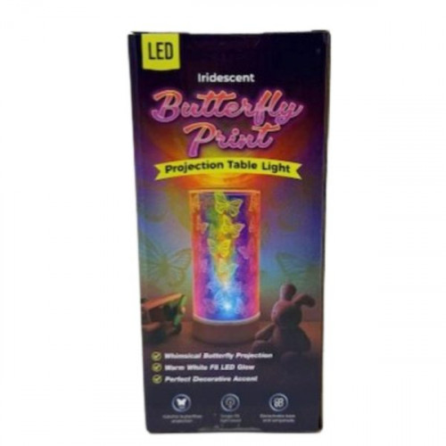 Iridescent Butterfly Print Projection Table Light