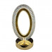 Rechargeable LED Acrylic Crystal Oval Touch Light with Gold Accents Lamp Rechargeable LED Acrylic Crystal Oval Touch Light with Gold Accents Lamp
