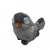 Solar Powered Cement Enchanting Dog and Bird with LED Eyes Outdoor Yard Decor