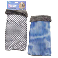 Small Two Strap Cozy Reversible Dog Coat Jacket in Assorted Styles