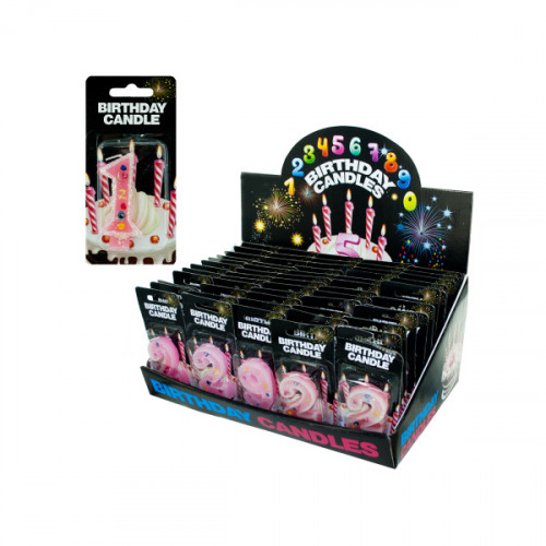 Numbered Birthday Candles Counter Top Display Numbered Birthday Candles Counter Top Display