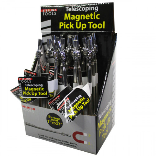 Telescoping Mini Magnetic Pick-Up Tool w/Pen Clip in Countertop Display Telescoping Mini Magnetic Pick-Up Tool w/Pen Clip in Countertop Display