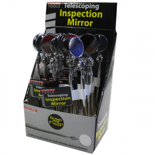 Telescoping Mini Inspection Mirror w/Pen Clip in Countertop Display Telescoping Mini Inspection Mirror w/Pen Clip in Countertop Display
