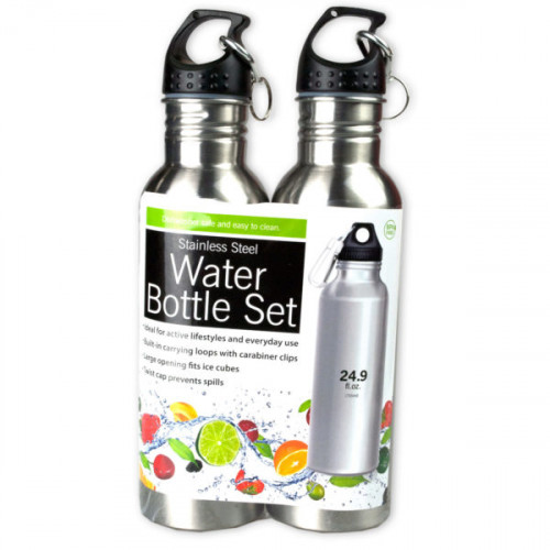 24 oz. Stainless Steel Sports Bottle Set 24 oz. Stainless Steel Sports Bottle Set
