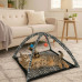 Zebra Print Cat Play Tent with Dangle Toys Zebra Print Cat Play Tent with Dangle Toys