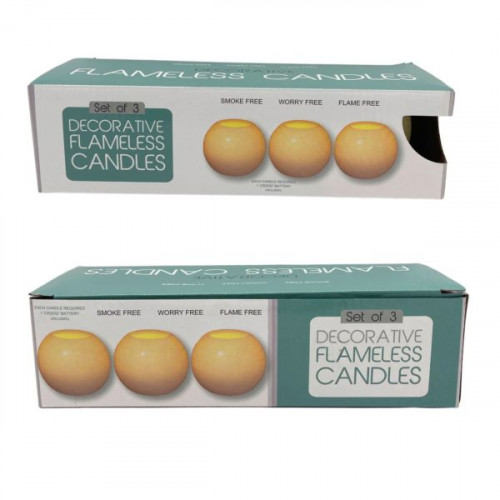 Decorative Flameless Round Candles Set Decorative Flameless Round Candles Set
