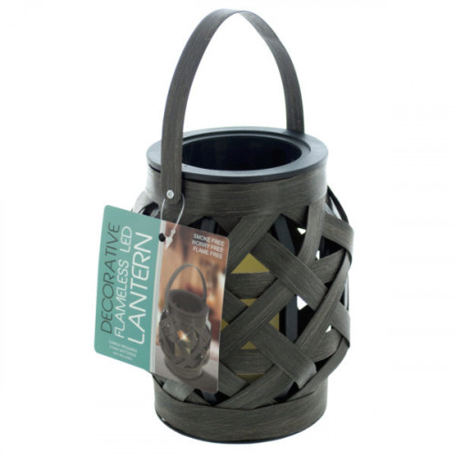 Decorative Basket Weave Lantern with LED Candle Decorative Basket Weave Lantern with LED Candle