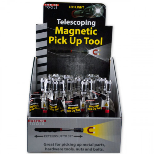 Telescoping Magnetic Pick Up Tool with LED Light Countertop Telescoping Magnetic Pick Up Tool with LED Light Countertop