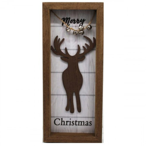 Merry Christmas Reindeer and Bells Tabletop Decor