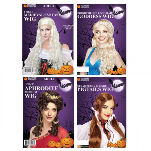 Female Long Hair Cosplay Wig Assortment, V R 365+AB263+AB464+VR377