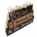 Eat, Drink & Be Scary Block with Bow Halloween Tabletop Stand Eat, Drink & Be Scary Block with Bow Halloween Tabletop Stand