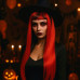 Red and Black Edge Bewitching Women Wig Red and Black Edge Bewitching Women Wig