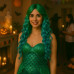 Mermaid-Inspired Green and Blue Ombre Wavy Wig Mermaid-Inspired Green and Blue Ombre Wavy Wig