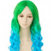 Mermaid-Inspired Green and Blue Ombre Wavy Wig Mermaid-Inspired Green and Blue Ombre Wavy Wig