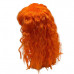Bright Orange Wavy Wig with Bangs