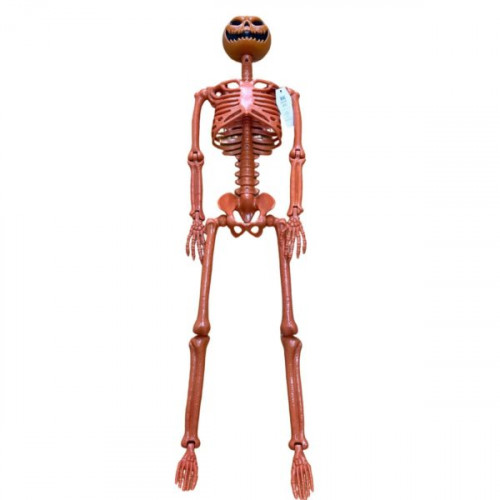Large Poseable Standing Pumpkin Head Skeleton Halloween Prop Decoration Large Poseable Standing Pumpkin Head Skeleton Halloween Prop Decoration