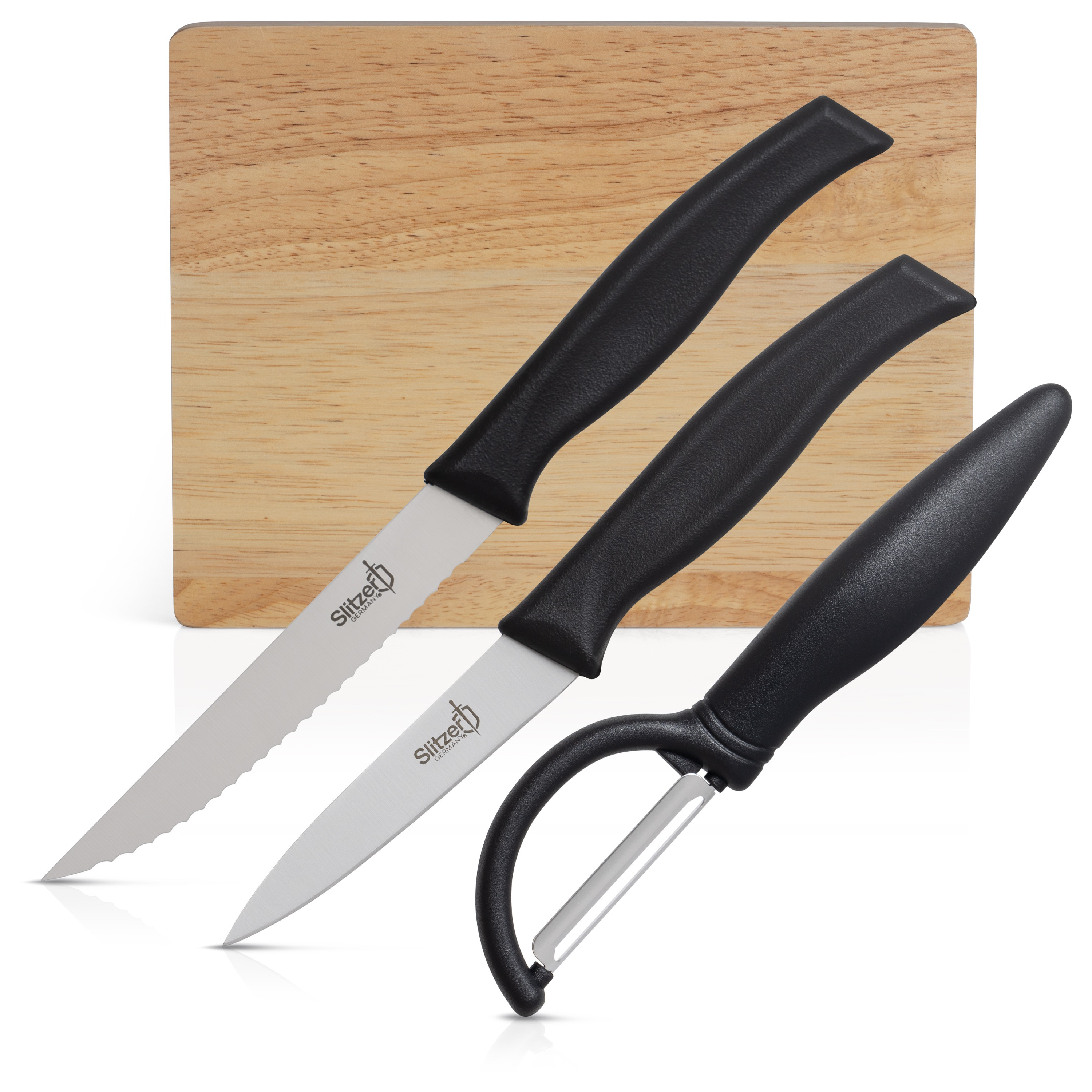 Slitzer Germany 4pc Food Prep Set with Stainless-Steel Blades