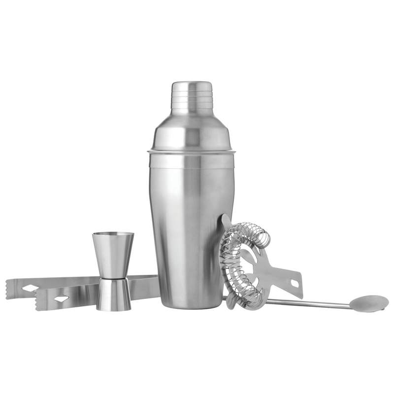 Wyndham House 5 PC Stainless Steel Bar Cocktail Shaker Set