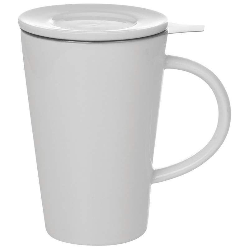 Wyndham House 13.5 oz White Porcelain Tea Steeping Mug