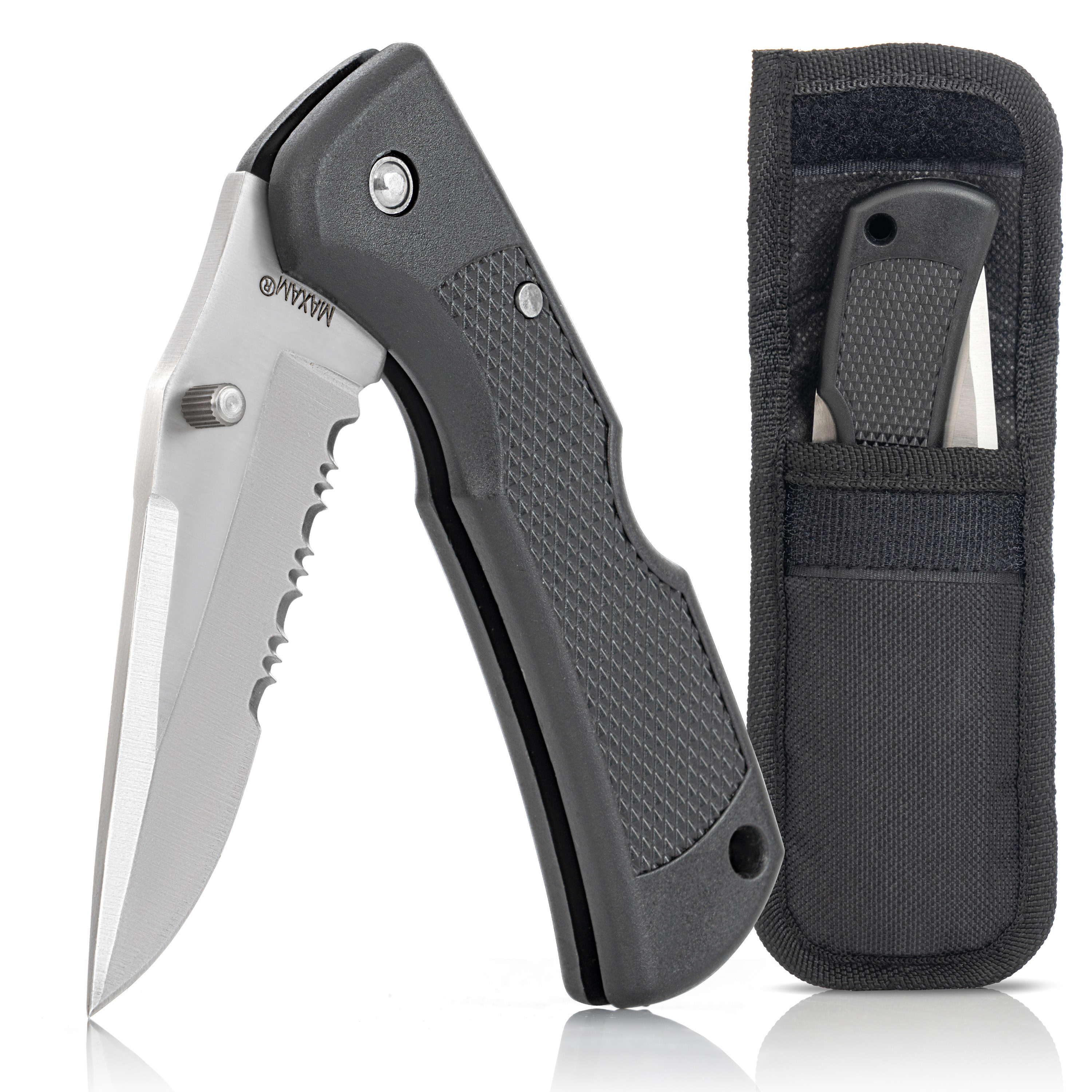 Maxam Lockback Knife with AISI420 Stainless Japanese Steel Blade